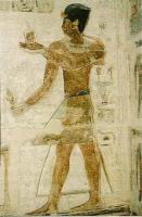 Deir el-Bahari, temple Ptol�ma�que, sc�ne d'offrandes aux dieux