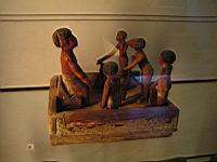 Modele, Bois de sycomore stuque polychrome, Assiout, v 1990-1786 av JC), L'audience du maitre (1).jpg