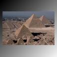 The Kheops, Khephren and Mykerinos Pyramids at Giza, Egypt